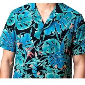 Vintage 80s/90s Hilo Hattie Men’s Hawaiian Floral Shirt Tropical Beach Large USA